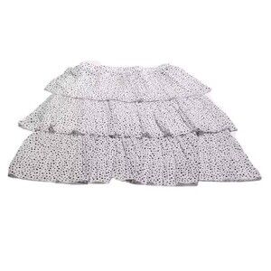 Anna Cai Womens Size Large Black Polka Dot  Ruffle Lined Skirt Princess Cottage